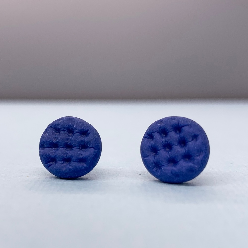 NEW Titanium Posts | Cornflower Blue Tuft Studs